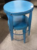 *Pair of Retro Steel Stools in Blue