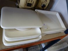 Quantity of Glazed Porcelain Display Plates and Ca