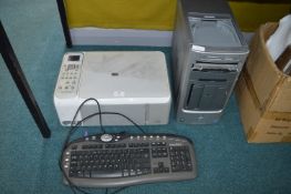 HP Computer, Printer, and Keyboard