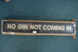 Gin Drinking Sign