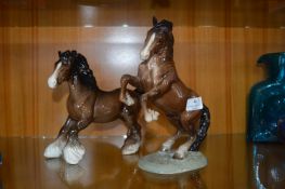 Two Beswick Heavy Horse (some small faults)