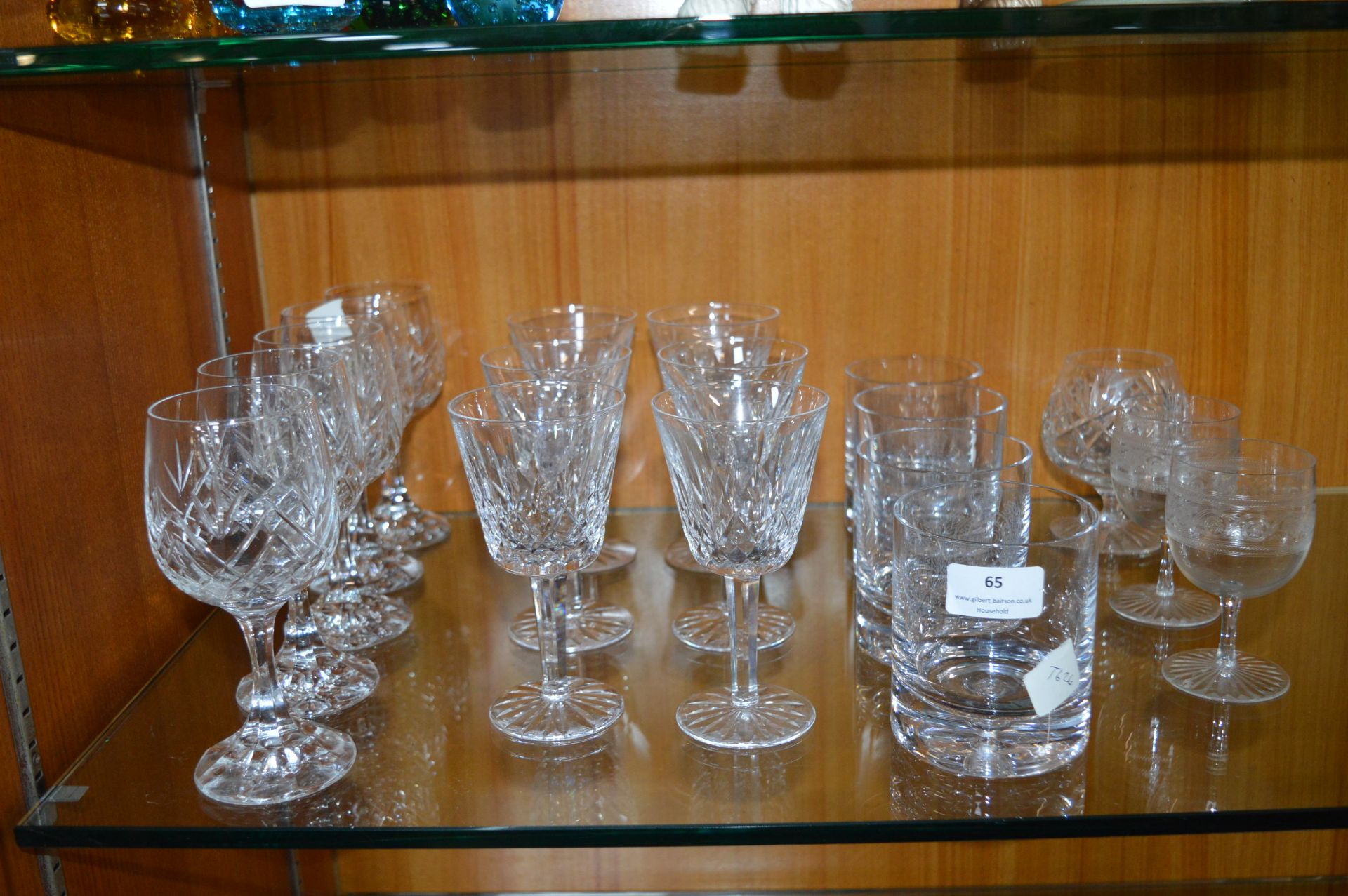 Lead Crystal Cut Glass Wine Glasses etc.