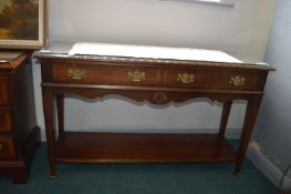 Reproduction Two Drawer Console Table
