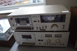 Technics M12 Stereo Cassette Deck and Akai OS-705D