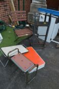 Folding Garden Chair, Tables and a Trolley