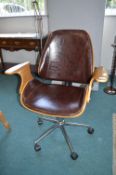 Faux Leather Gas-Lift Office Chair