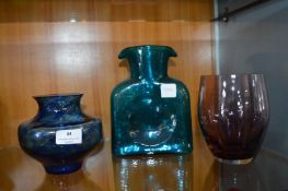 Three Decorative Glass Vases