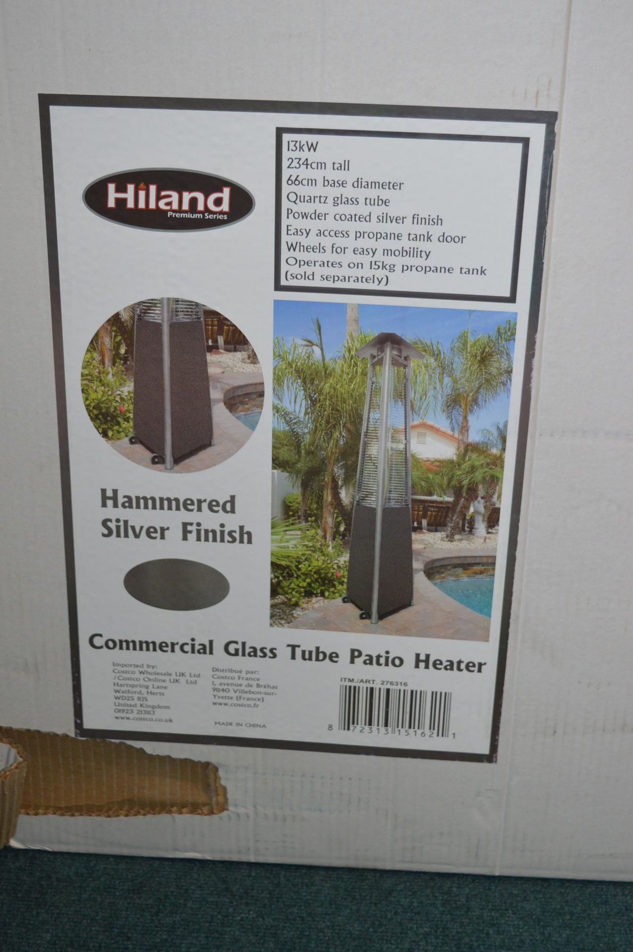 *Highland Glass Tube Patio Heater
