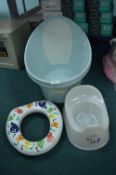 Baby Potty, Toilet Seat, and a Baby Bath