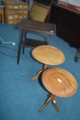 Two Occasional Tables and a Card Table