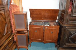 Vintage Sanyo Stereo Music Centre in Cabinet