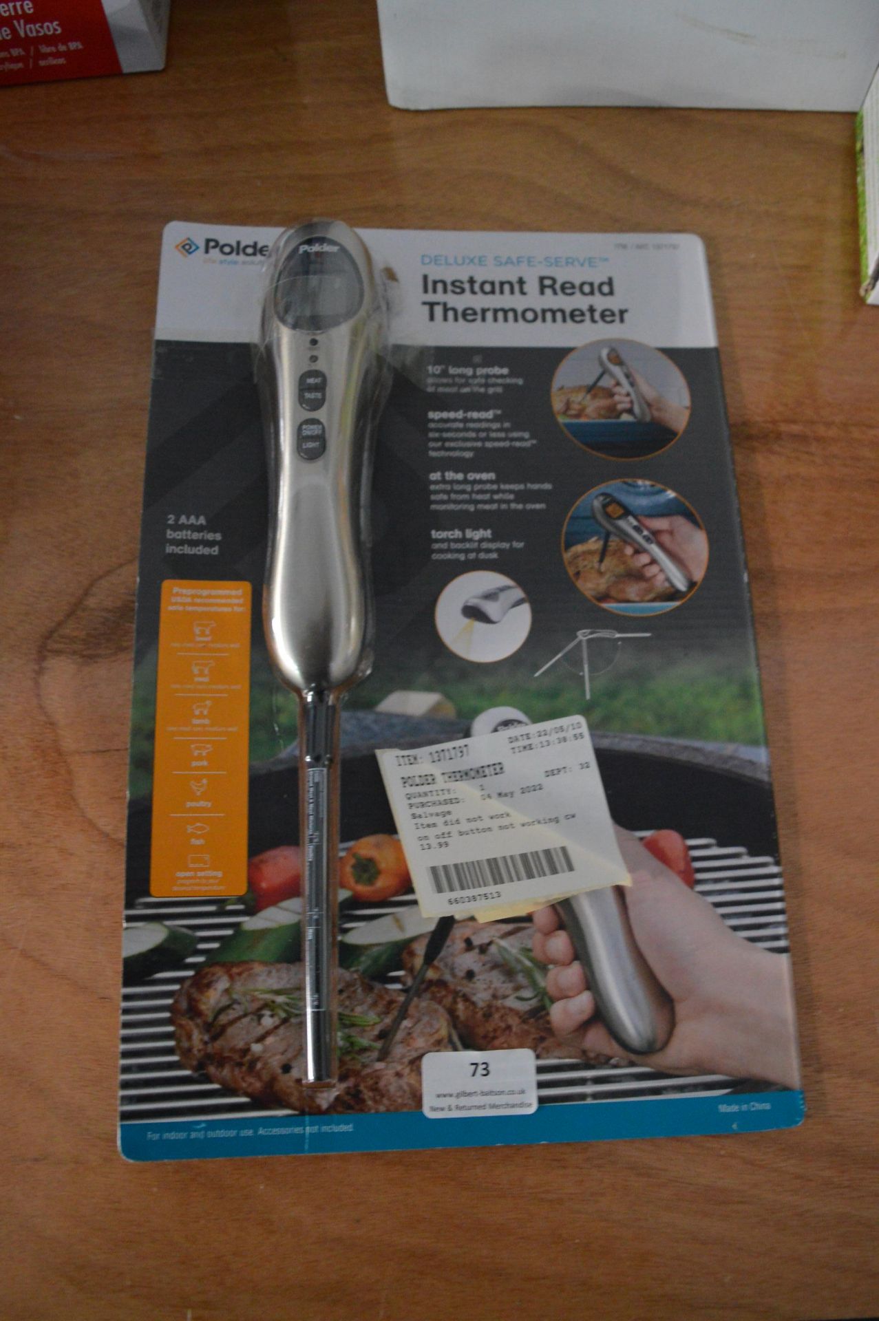 *Polder Instant Read Food Thermometer