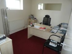 *Contents of Directors Office to Include to Lightwood Effect Cabinets, L-Shape Desk with Two