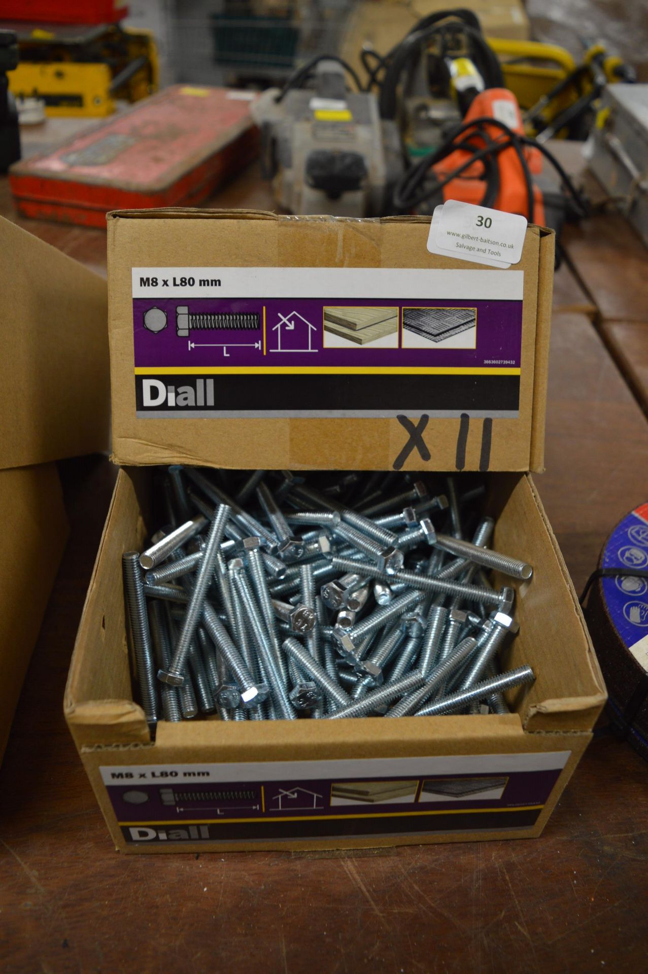 Box of M8 x 80mm Hex Set Screws