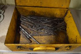 *Steel Box Containing a Drill Bits; Morse Taper an