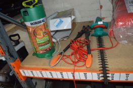 *Ronseal Precision Fence Sprayer, Bosch Hedge Trimmer, and a Bolt Cutter