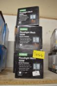 Five Black 120w Floodlights