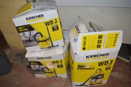 *Three Karcher Multipurpose Vacuum Cleaners