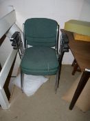 *Three Stackable Chairs with Arms (This lot is located at 7 Tadman Street, Hull, HU3 2BG)