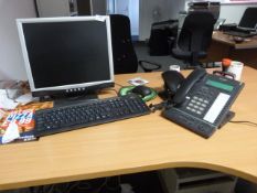 *Yusmart Computer Monitor with Keyboard, Mouse, and Telephone (This lot is located at 7 Tadman