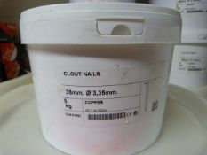*5kg of Copper Clout Nails 3.35mm x 38mm
