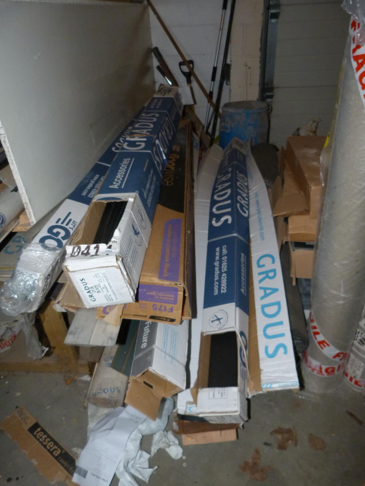 *Large Quantity of Rubber Flooring Edges (some new in box, most opened) (This lot is located at 7