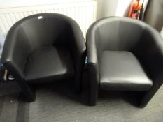 *Two Contemporary Style Black Leather Office Chairs (This lot is located at 7 Tadman Street, Hull,