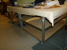 *Large Upholstery Table with Undershelf and Castor Wheels (This lot is located at 7 Tadman Street,