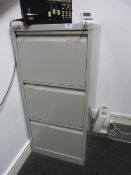 *Bisley Three Drawer Foolscap Filing Cabinet (grey) (contents not included) (This lot is located