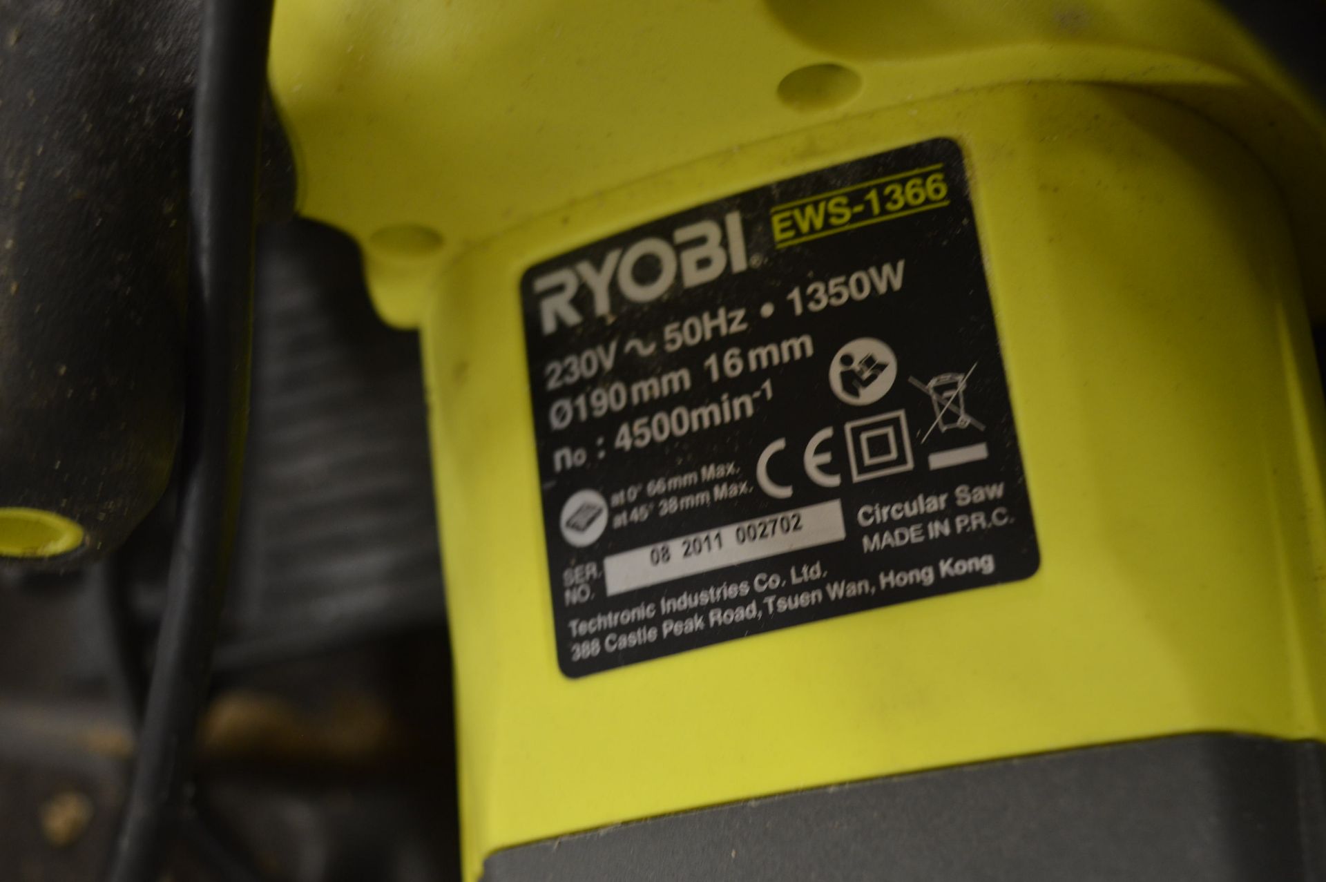 Ryobi EWS-1366 240v Circular Saw - Image 3 of 3