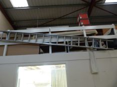 *Two Section Fifteen Rung Aluminium Ladder (This lot is located at 7 Tadman Street, Hull, HU3 2BG,