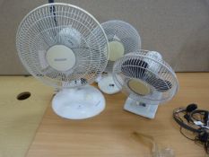 *Three Desk Fans