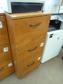 *Three Drawer Filing Unit in Rosewood Finish