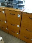 *Three Drawer Filing Unit in Rosewood Finish