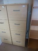 *Four Drawer Filing Unit in Lightwood Finish