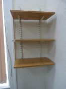 *Adjustable Wall Shelf with Three Shelves