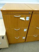 *Three Drawer Filing Unit in Rosewood Finish