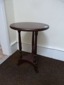 *Round Dark Wood Side Table