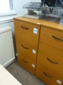 *Three Drawer Filing Unit in Rosewood Finish