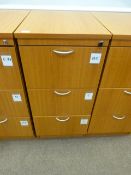 *Three Drawer Filing Unit in Rosewood Finish