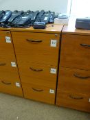 *Three Drawer Filing Unit in Rosewood Finish