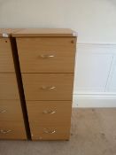 *Four Drawer Filing Unit in Lightwood Finish