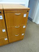 *Three Drawer Filing Unit in Rosewood Finish