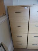 *Four Drawer Filing Unit in Lightwood Finish