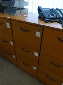 *Three Drawer Filing Unit in Rosewood Finish