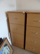 *Four Drawer Filing Unit in Lightwood Finish