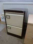 *Silverline Two Drawer Foolscap Filing Cabinet (coffee & cream)