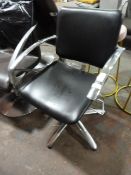 *Stylists Gas-Lift Chair with Polished Chrome Arms and Base