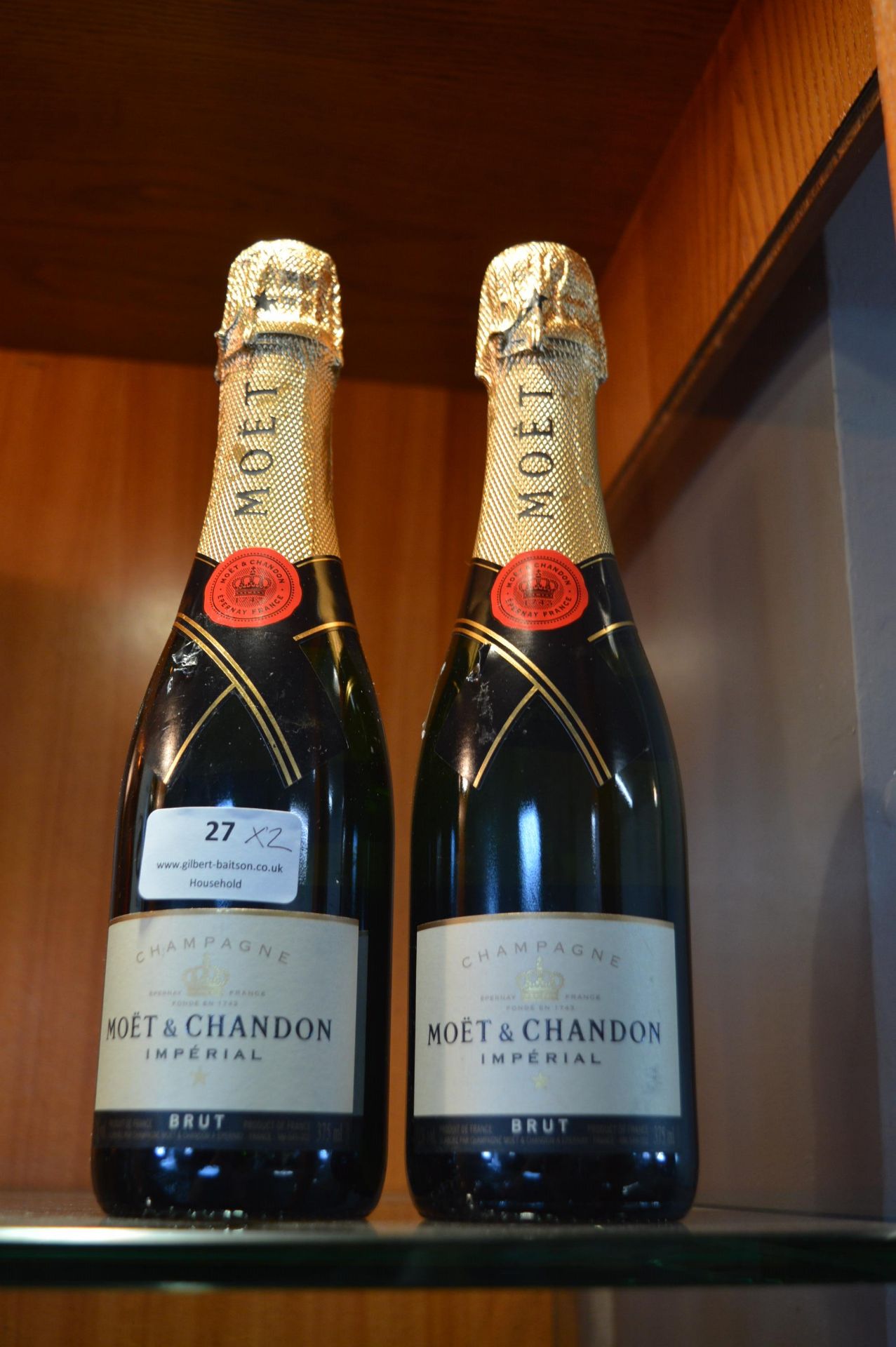 Two 37.5cl Bottles of Moet & Chandon Champagne