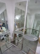 *Salon Mirror with Shelf and Footrest 200x55cm